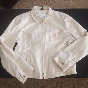 Christine Phillipe gold zip up jacket